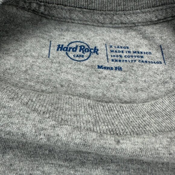 Hard Rock CAFE St. Marten Shirt Men Extra Large XL Gray Puff Print Logo T-Shirt - Picture 2 of 6